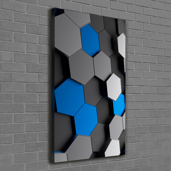 Cuadro canvas decorativo para salón vertical Abstracción 3D