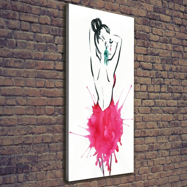 Fotografía en lienzo vertical Ilustración de moda