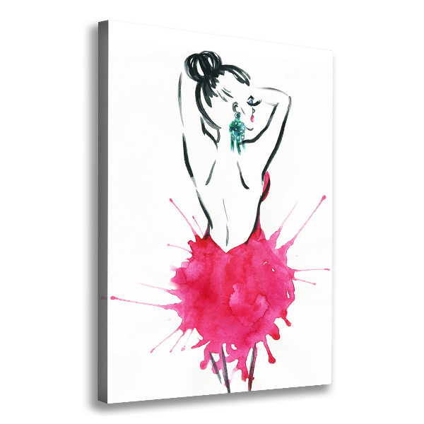 Fotografía en lienzo vertical Ilustración de moda