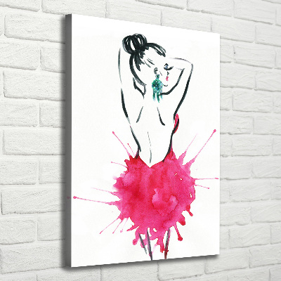 Fotografía en lienzo vertical Ilustración de moda