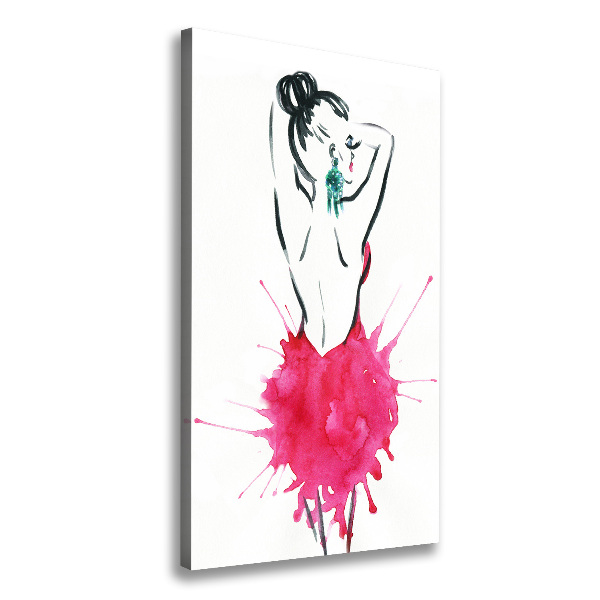 Fotografía en lienzo vertical Ilustración de moda
