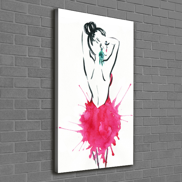 Fotografía en lienzo vertical Ilustración de moda