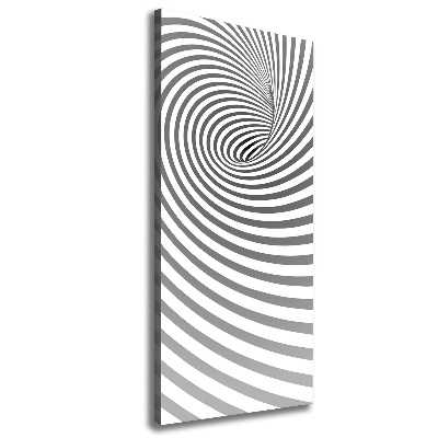 Cuadro canvas decorativo para salón vertical Espiral rayada