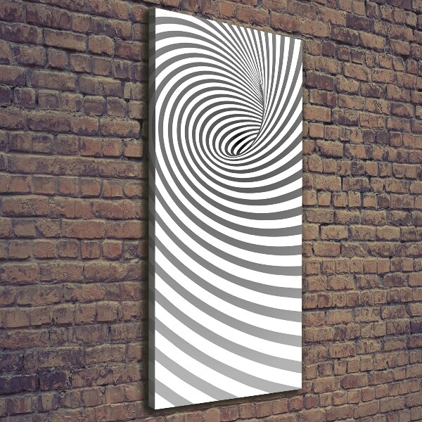 Cuadro canvas decorativo para salón vertical Espiral rayada