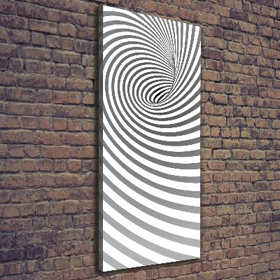 Cuadro canvas decorativo para salón vertical Espiral rayada