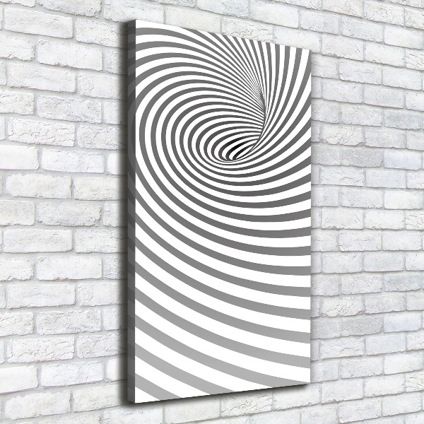 Cuadro canvas decorativo para salón vertical Espiral rayada