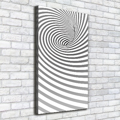 Cuadro canvas decorativo para salón vertical Espiral rayada
