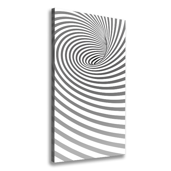 Cuadro canvas decorativo para salón vertical Espiral rayada