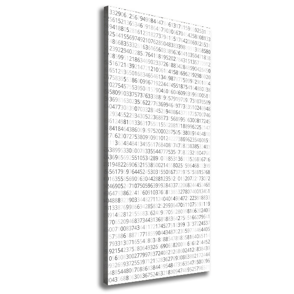 Cuadro moderno en lienzo resistente uv vertical Código binario