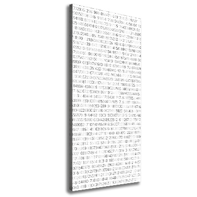Cuadro moderno en lienzo resistente uv vertical Código binario