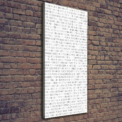 Cuadro moderno en lienzo resistente uv vertical Código binario