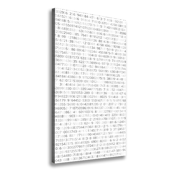 Cuadro moderno en lienzo resistente uv vertical Código binario