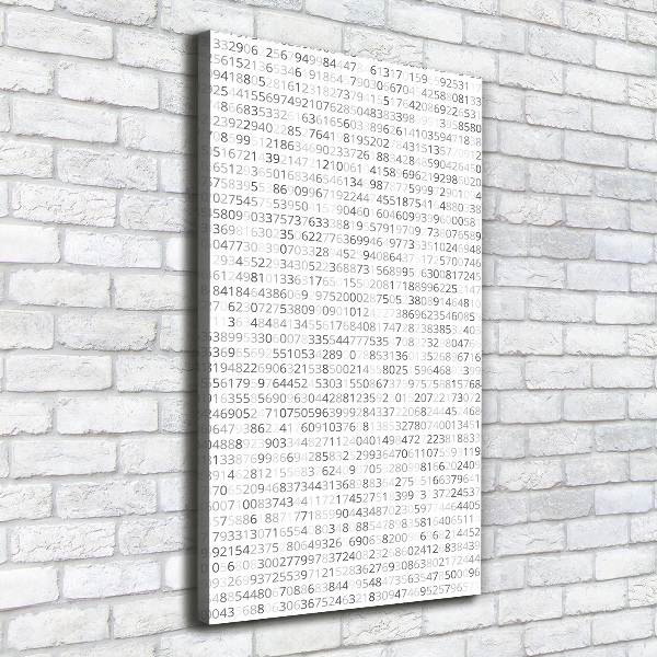 Cuadro moderno en lienzo resistente uv vertical Código binario