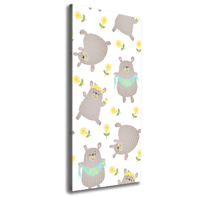 Impresión en lienzo vertical Ositos