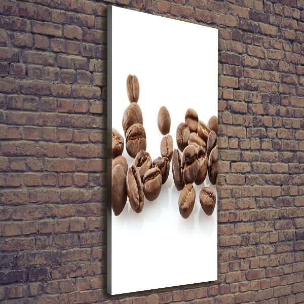 Cuadro canvas decorativo para salón vertical Granos de café