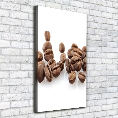 Cuadro canvas decorativo para salón vertical Granos de café