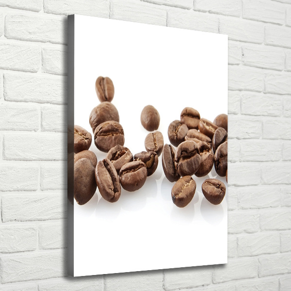 Cuadro canvas decorativo para salón vertical Granos de café