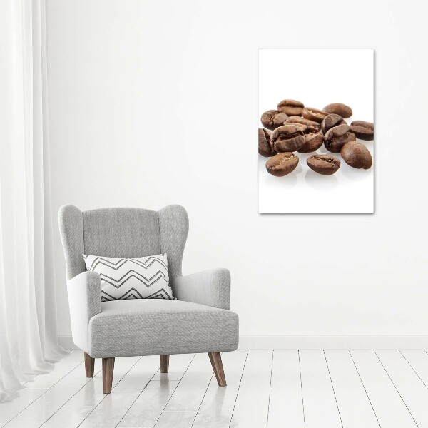 Cuadro canvas decorativo para salón vertical Granos de café