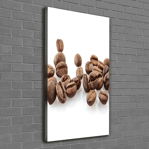 Cuadro canvas decorativo para salón vertical Granos de café