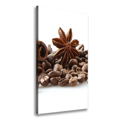 Impresión en lienzo vertical Granos de café