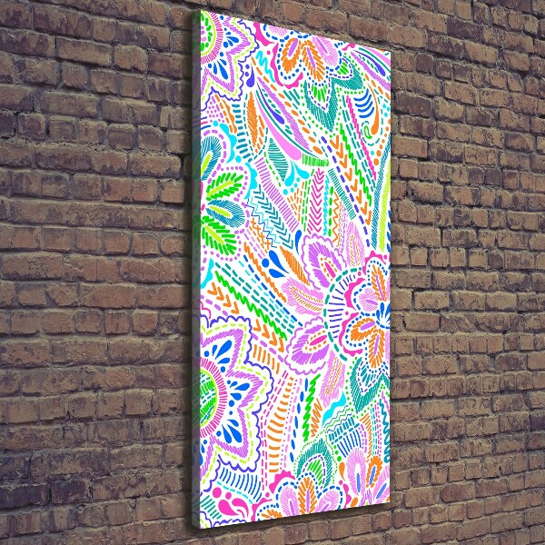 Foto obraz na płótnie pionowy Kwiecisty wzór