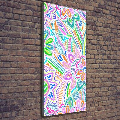 Foto obraz na płótnie pionowy Kwiecisty wzór