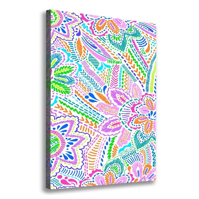 Cuadro moderno en lienzo resistente uv vertical Patrón floral