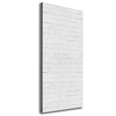 Cuadro canvas decorativo para salón vertical pared de ladrillos