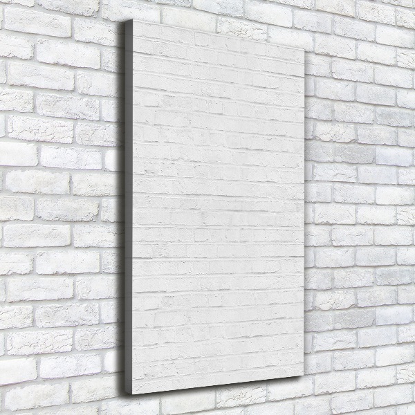 Cuadro canvas decorativo para salón vertical pared de ladrillos