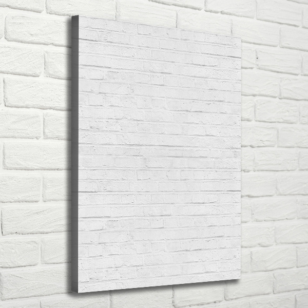 Cuadro canvas decorativo para salón vertical pared de ladrillos