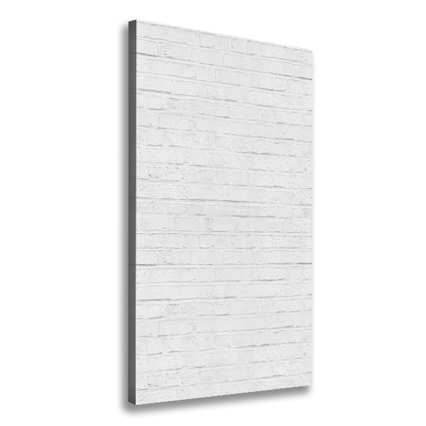Cuadro canvas decorativo para salón vertical pared de ladrillos