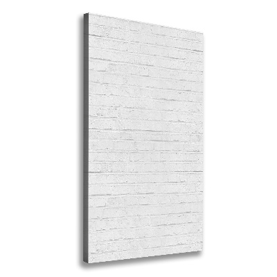 Cuadro canvas decorativo para salón vertical pared de ladrillos