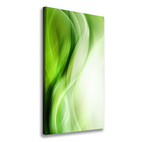 Fotografía en lienzo vertical Fondo de ondas verdes