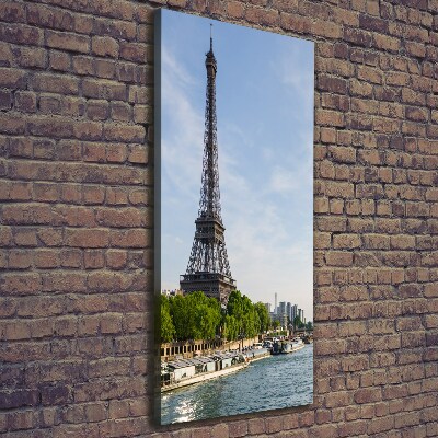 Cuadro canvas decorativo para salón vertical Torre Eiffel de París