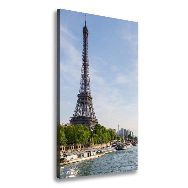 Cuadro canvas decorativo para salón vertical Torre Eiffel de París