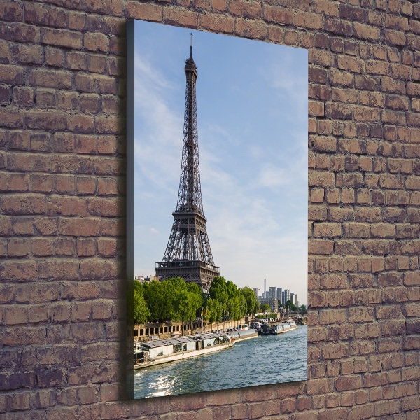 Cuadro canvas decorativo para salón vertical Torre Eiffel de París