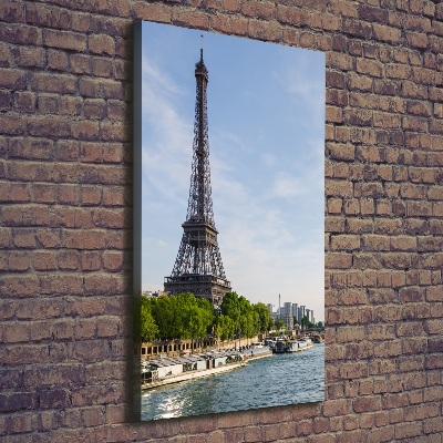 Cuadro canvas decorativo para salón vertical Torre Eiffel de París