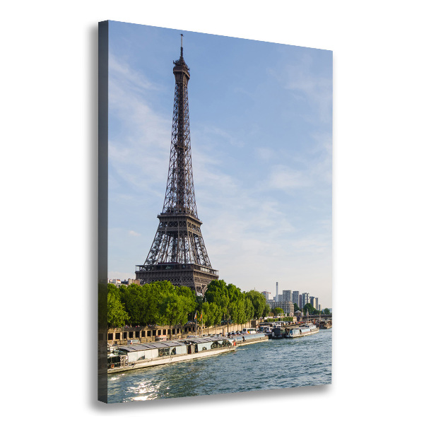Cuadro canvas decorativo para salón vertical Torre Eiffel de París