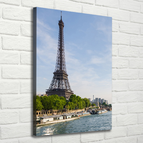 Cuadro canvas decorativo para salón vertical Torre Eiffel de París