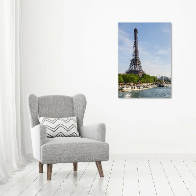 Cuadro canvas decorativo para salón vertical Torre Eiffel de París