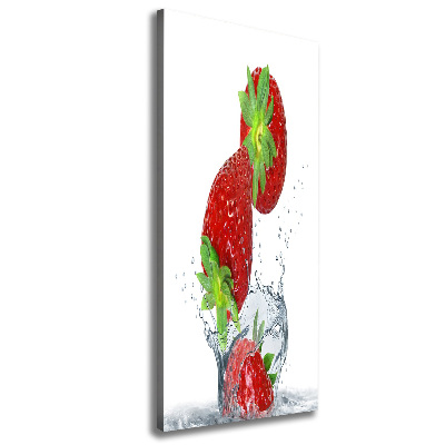 Impresión en lienzo vertical fresas