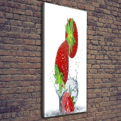 Impresión en lienzo vertical fresas