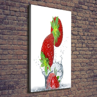 Impresión en lienzo vertical fresas