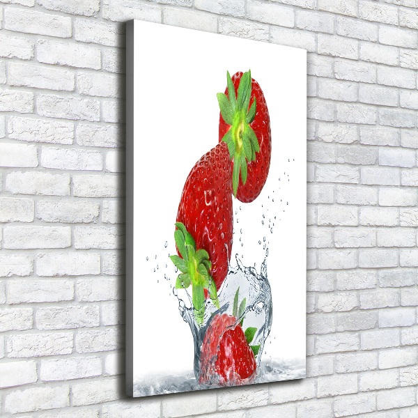 Impresión en lienzo vertical fresas