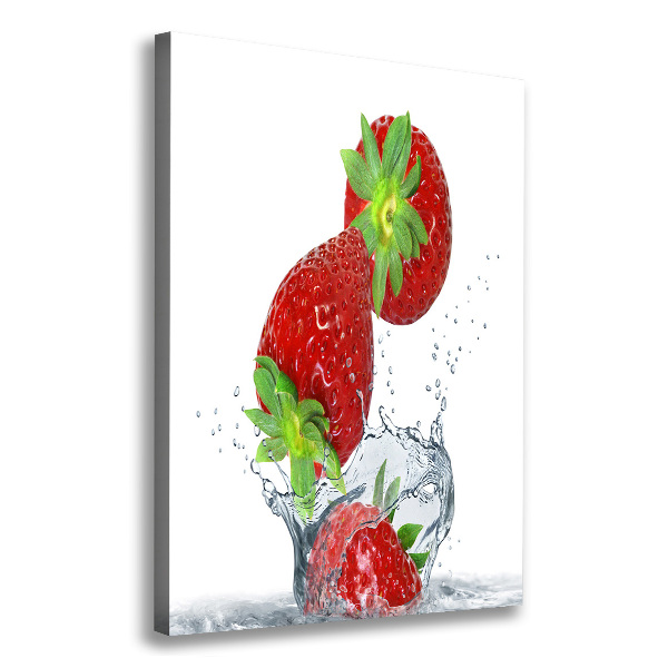 Impresión en lienzo vertical fresas
