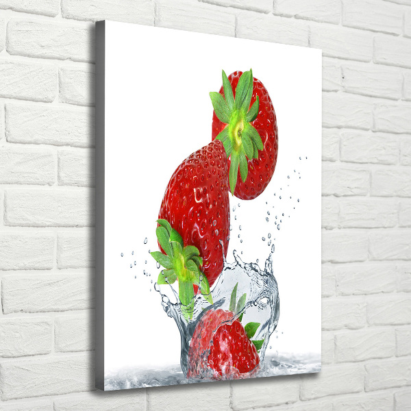 Impresión en lienzo vertical fresas
