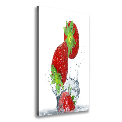 Impresión en lienzo vertical fresas