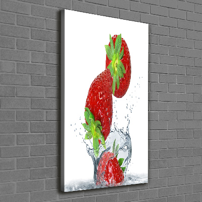 Impresión en lienzo vertical fresas