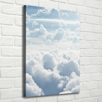 Impresión en lienzo vertical Vuelo sobre las nubes