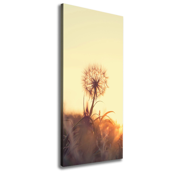 Cuadro canvas decorativo para salón vertical Diente de león